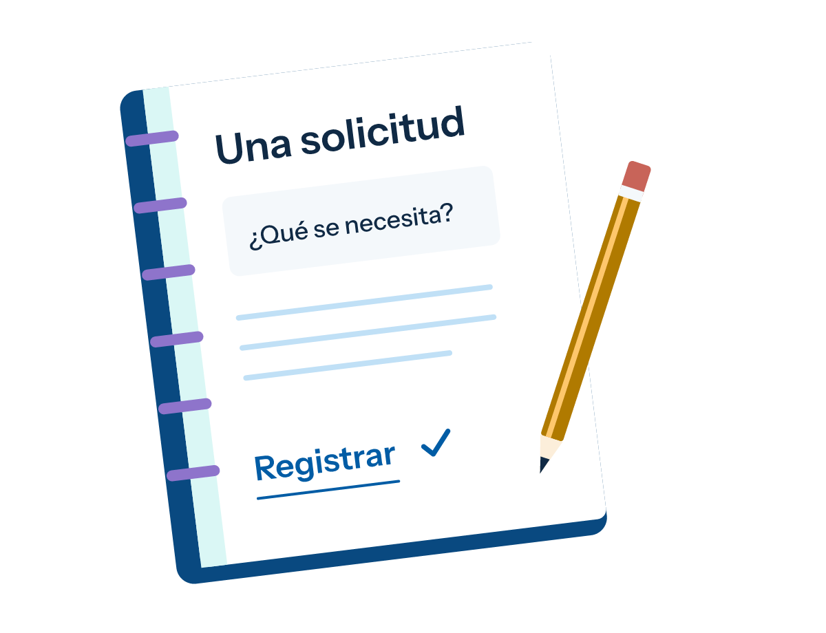 Una ficha permite anotar y reunir los antecedentes de una solicitud.