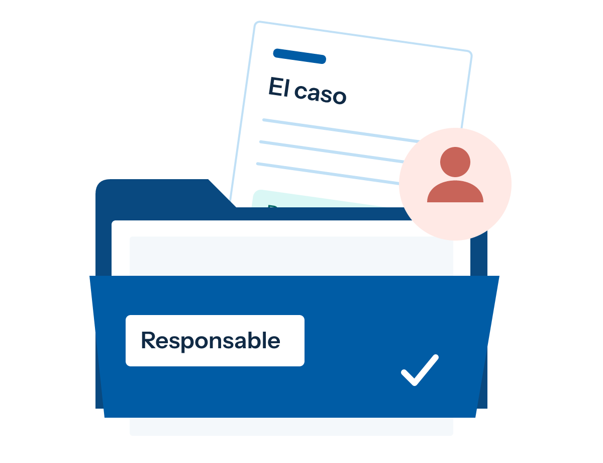 Una ficha de caso pasa a su responsable dentro del equipo.